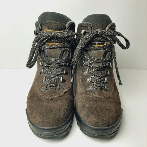 ASOLO Vibram Suede Leather Hiking Lace-Up Boots Brown Sz 7.5 - Picture 4 of 14